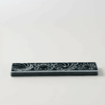 Botanical Motif Cutlery Rest — Navy