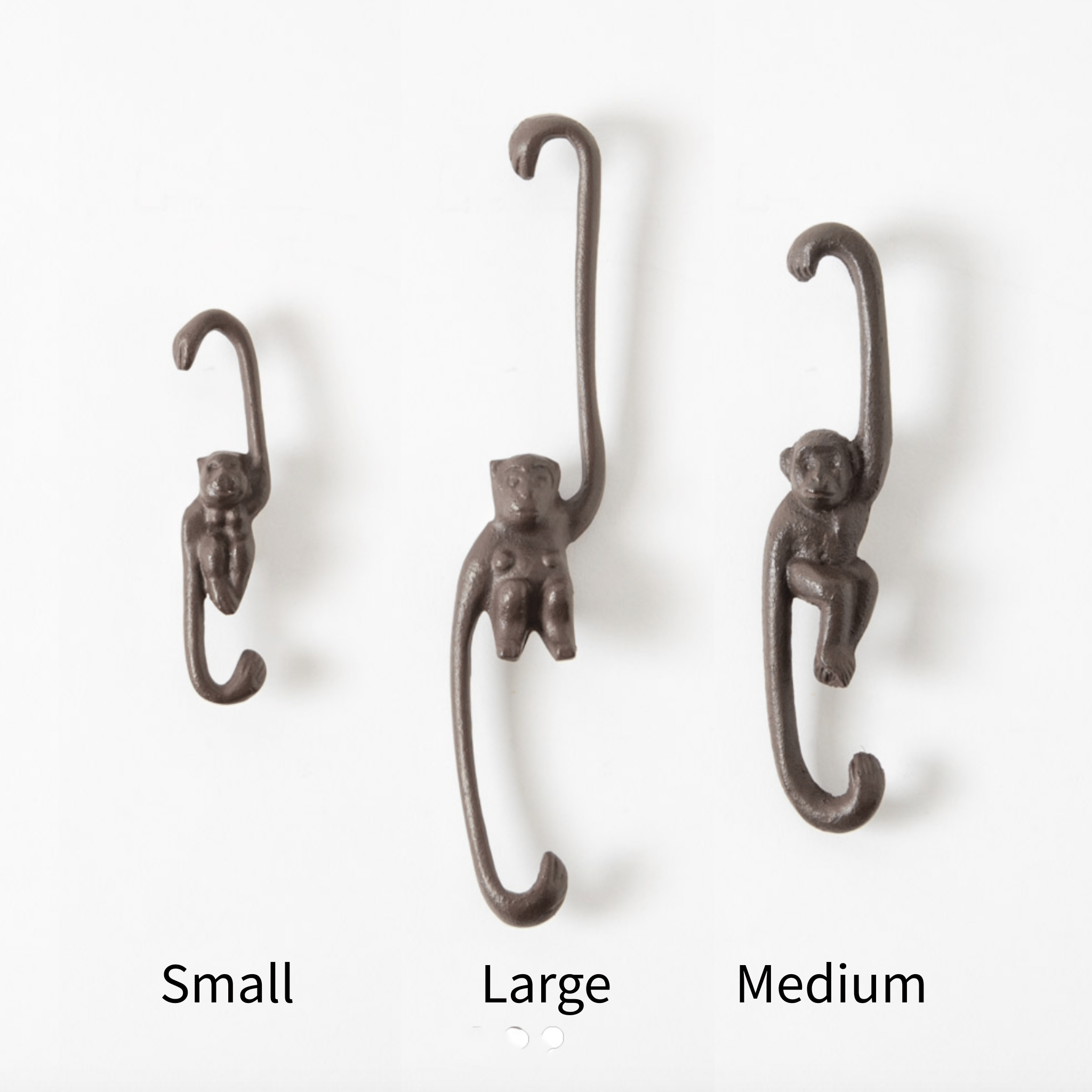 Cast Iron Monkey Hook — Medium