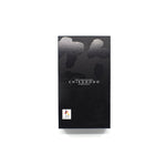 Luxury Japanese makeup brush set packaging — Chikuhodo black box with elegant gloss pattern and minimalist logo, photographed on white background.