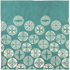 Furoshiki 100 – Isa Monyo “Pine” Reversible, Blue - Green & Deep Gray (Water - Repellent)