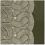 ISA Monyo Yui reversible furoshiki in Rikyu green with traditional Japanese knot pattern design.