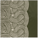ISA Monyo Yui reversible furoshiki in Rikyu green with traditional Japanese knot pattern design.