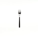 Sori Yanagi stainless steel pasta fork with a sleek, modern design, photographed on a white background to highlight its polished finish.