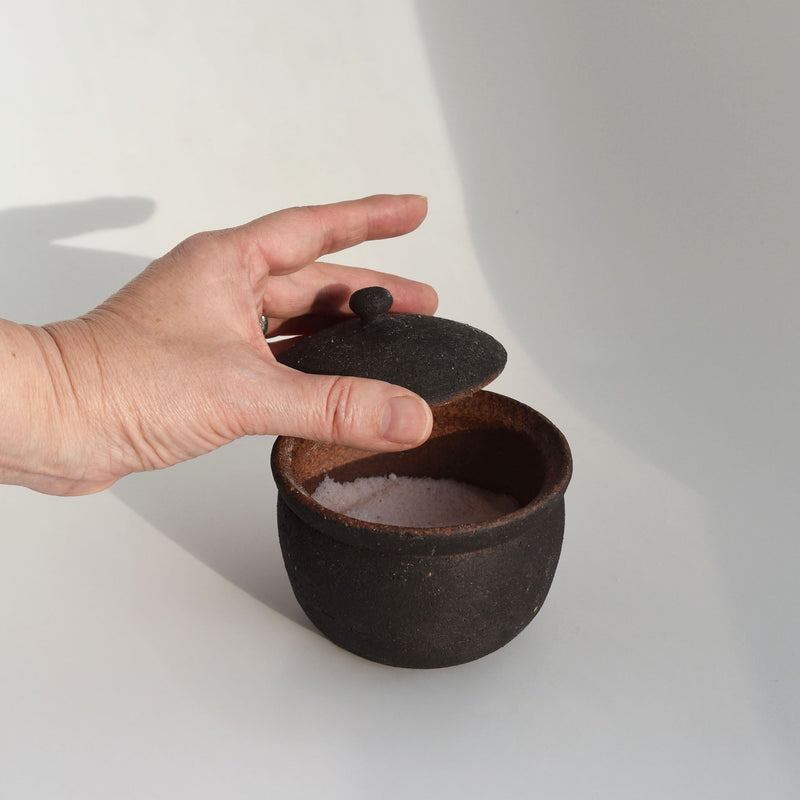 Shigaraki Salt Pot detail